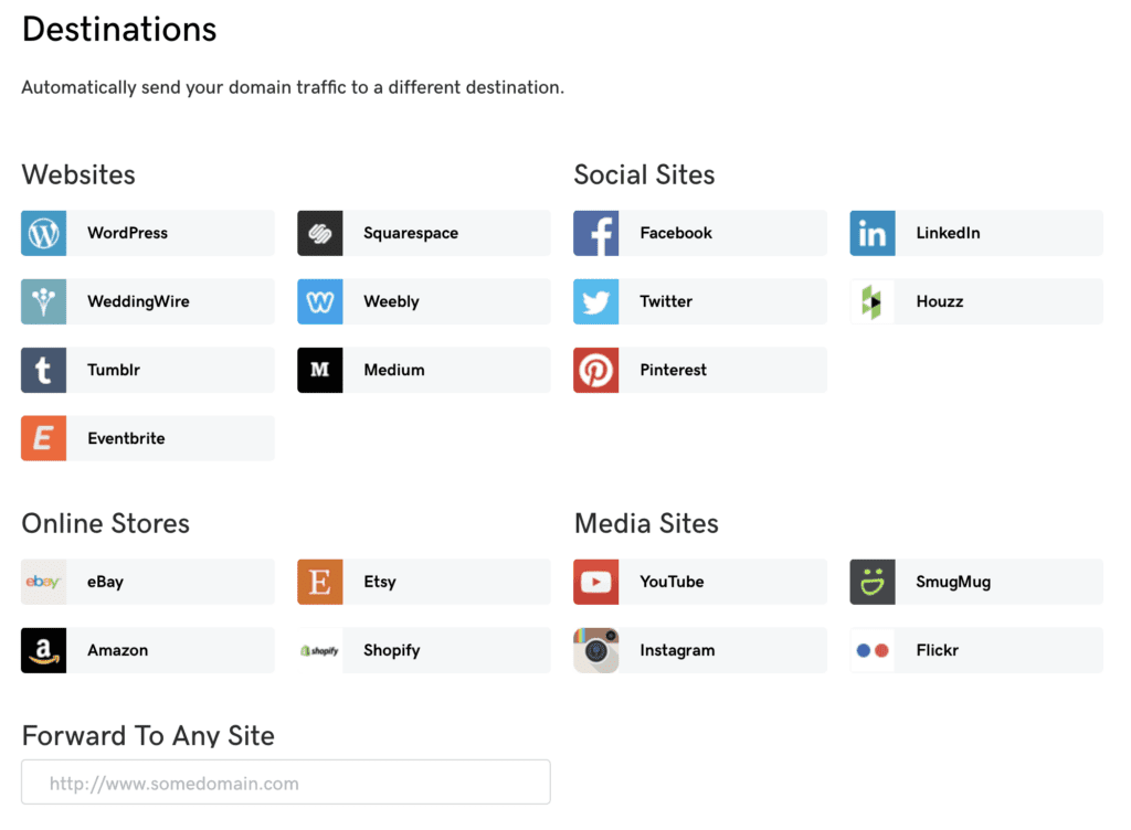 Domain Destinations