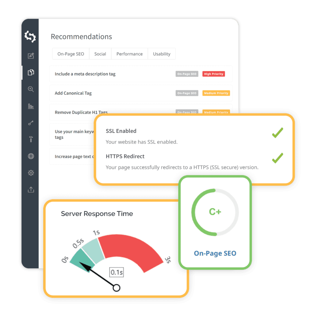 Image of an example comprehensive website audit