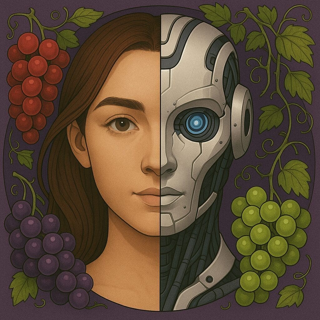 Profile Picture for Samantha the Cyber Grapes Virtual Assistant w red grapes
